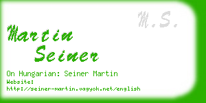 martin seiner business card